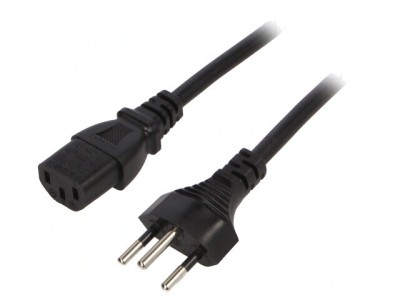 Cablu Alimentare 3x1mm2 IEC C13 SEV-1011 1.8m Negru foto