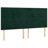 Cumpara ieftin Tablie de pat verde inchis 160x5x118/128 cm catifea