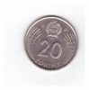 Moneda Ungaria 20 forint/forinti 1985, stare foarte buna, curata, Europa, Nichel