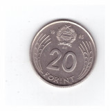 Moneda Ungaria 20 forint/forinti 1985, stare foarte buna, curata