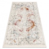 DISTIN 0100B covor modern roz / pudrat / alb - Ornament, vintage, franjuri, 140x190 cm