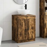 Cumpara ieftin Dulap pentru Chiuveta de Baie Stejar fumuriu 54 x 41 x 100 cm
