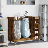 vidaXL Dulap Golf cu roata Simplu Stejar fumuriu 120 x 45 x 98 cm 899475