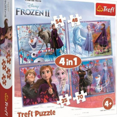 Puzzle 4 în 1 (35+48+54+70 piese) „Frozen 2 - Călătorie către necunoscut”