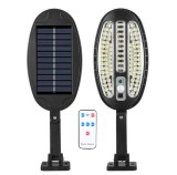 Соларна лампа 100 LED SMD, 30W, БЗРШ, сензор за движение, дистанционно управление, 3 режима на светене, бутон ON/OFF, Oem