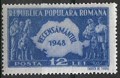 C1644 - Romania 1948 - Recensamantul 1v.neuzat,perfecta stare
