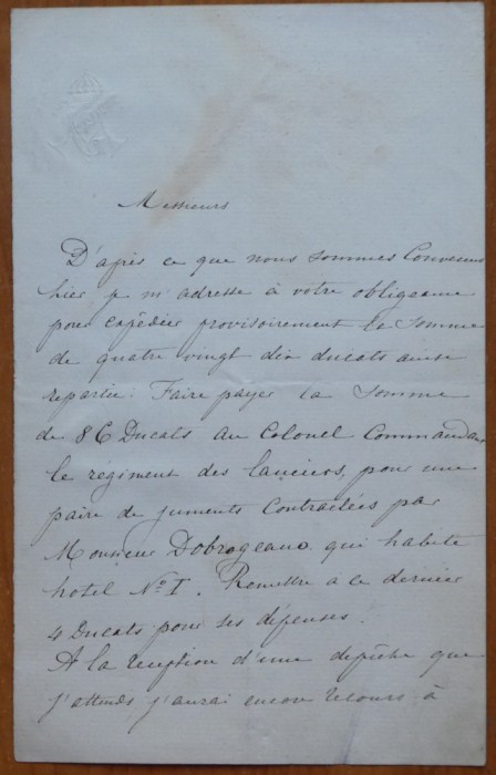 Scrisoare olografa, Printul Matila Ghika, cel care a descoperit numarul de aur