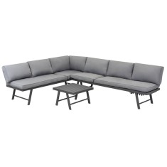 Set de 2 canapele din otel (functie canapea) si o masuta de cafea