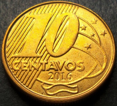 Moneda 10 CENTAVOS - BRAZILIA, anul 2016 * cod 4289 foto