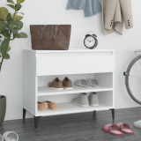 VidaXL Pantofar, alb, 70x36x60 cm, lemn prelucrat