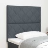 VidaXL Tăblie LED design bucle de diamant gri &icirc;nchis 100 cm catifea
