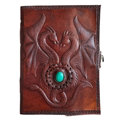 Agenda Jurnal vintage din piele - Dragon foto