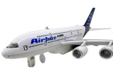 Macheta Avion Metal Airbus A380, 25cm, Lumini &amp; Sunete, Colectie, Baieti Fete, 3 ani+