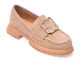 Mocasini EPICA nude, V856C15, din piele intoarsa