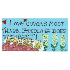 Placuta decorativa Love Covers Most Things