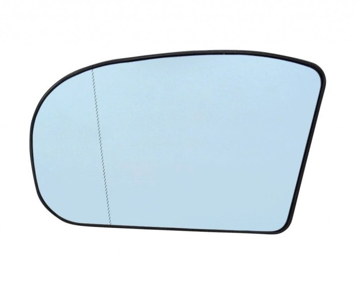 Geam oglinda Mercedes Clasa E (W210) 2000-03.2003 , partea stanga BestAutoVest albastra asferica cu incalzire