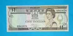 Bancnotă Fiji (pick 86) 1 Dollar 1987 UNC serie: D/6424534