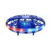 Jucarie interactiva, tip OZN/Drona, Rotire 360&deg;, Sigur pentru copii, Baieti si fete, Incarcare cu USB, RGB, Albastru, Oem