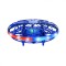 Jucarie interactiva, tip OZN/Drona, Rotire 360&deg;, Sigur pentru copii, Baieti si fete, Incarcare cu USB, RGB, Albastru
