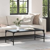 VidaXL Masă de cafea Stejar Negru 100 x 50 x 35 cm Lemn compozit 881122