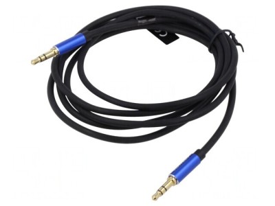 Cablu Audio Jack 3,5mm 3pin 1,5m Negru foto