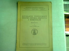 REVELATII TOPONIMICE PENTRU ISTORIA NESTIUTA A ROMANILOR. I TELEORMANU - N. IORGA foto