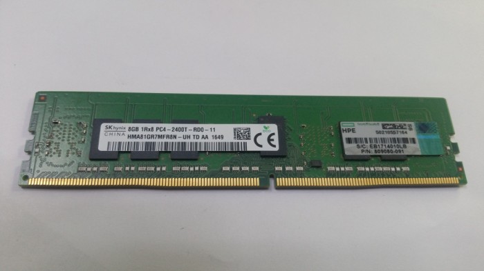 Memorie server 8GB 1RX8 PC4-2400T-RD0-11 809080-091 819410-001