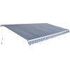 Gossi copertina pliabila actionata manual, albastru/alb, 600 cm