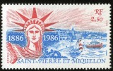 C4336 - St.Pierre si Miquelon 1986 - Statuia Libertatii neuzat,perfecta stare, Nestampilat