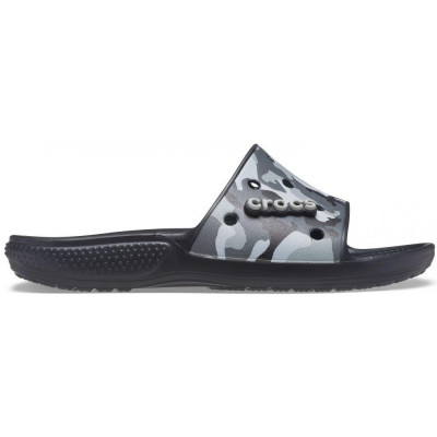 Papuci Classic Crocs Printed Camo Slide Negru - Black foto