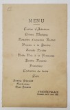 RESTAURANT ATHENEE PALACE , BUCURESTI , MENIUL ZILEI DE 10 APRILIE , 1924 , TEXT IN LB. FRANCEZA