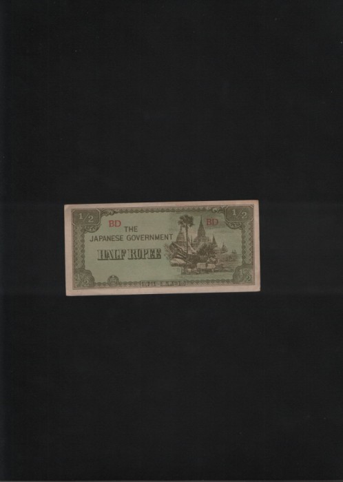Burma Ocupatie Japonia 1/2 rupees 1942(44) BD