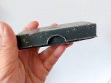 Cutie veche romaneasca, plastic, anii 70, cu stanta arc + INOX BUCURESTI