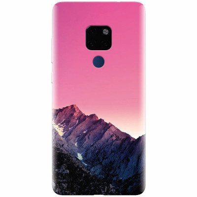 Husa silicon pentru Huawei Mate 20, Mountain Peak Pink Gradient Effect foto