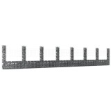 VidaXL Coș gabion &icirc;n formă de U cu 8 st&acirc;lpi, 860x20x150 cm, fier
