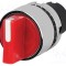 Comutator rotativ EAO 22mm Poz.i stabil 2 roșu IP65 proeminent