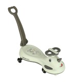 Masinuta LED Swing FIX S1 ride-on cu maner, balans si lumina LED, gri pentru copii