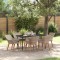 vidaXL Set de dining Gri deschis Rattan poli 3261709