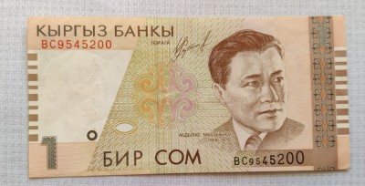 Kyrgyzstan / Kirghizstan - 1 Som (1999) foto