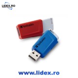 Set 2xStick memorie, Verbatim, 2 x 32 GB, USB 3.2, 80/25 MB/s, Rosu/Albastru