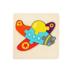Puzzle Educaționale din lemn &ndash; Forme și Animale Avion