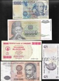 Set 5 bancnote de prin lume adunate (cele din imagini) #376, Asia