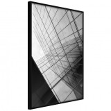 Cumpara ieftin Poster - Steel and Glass (Grey), cu Ramă neagră, 20x30 cm