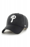 47brand șapcă MLB Philadelphia Phillies culoarea negru, cu imprimeu, 47 Brand