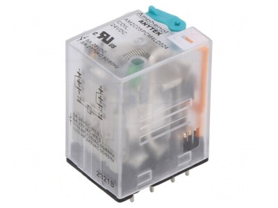 Releu Electromagnetic Industrial DPDT 24VDC 5A foto