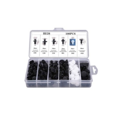 Set clipsuri auto universale 100 bucati Cod: WT-01 Automotive TrustedCars foto