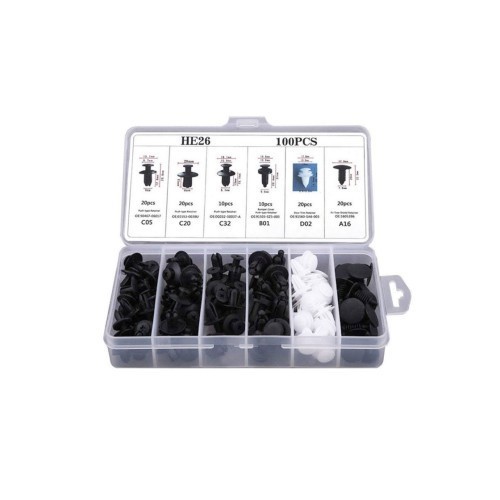 Set clipsuri auto universale 100 bucati Cod: WT-01 Automotive TrustedCars