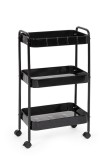 Cumpara ieftin Carucior servire otel negru Leiky 41x29.5x77 cm