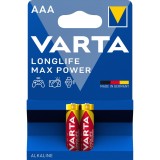 Baterie Varta Longlife Max Power 4703, AAA / LR3, 1.5V, alcalina, 2 buc