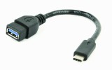 CABLU adaptor OTG GEMBIRD, pt. smartphone, USB 3.0 Type-C (T) la USB 3.0 (M), 20cm, asigura conectarea telef. la o tastatura, mouse, HUB, stick, etc.,